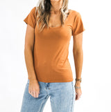 Basic Scoop Tee - Ginger Nut