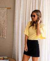 Wing Sleeve Top – Butter Yellow