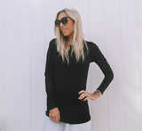 Original Basic Black Tee - Long Sleeve
