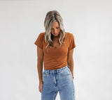 Basic Scoop Tee - Ginger Nut