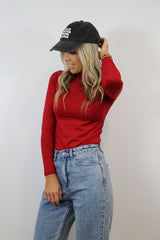 Ruby Red Turtle Neck