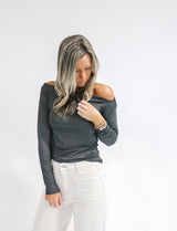 Elodie Top - Charcoal