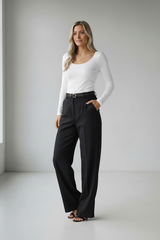 Basic Scoop Long Sleeve Top