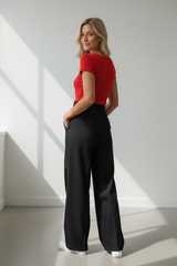 Red Basic Scoop Tee