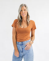 Basic Scoop Tee - Ginger Nut