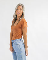 Basic Scoop Tee - Ginger Nut