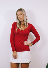 Basic Scoop Long Sleeve Top