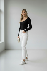 Basic Scoop Long Sleeve Top