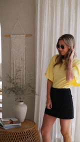 Wing Sleeve Top – Butter Yellow
