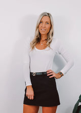 Basic Scoop Long Sleeve Top