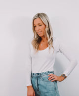 Basic Scoop Long Sleeve Top