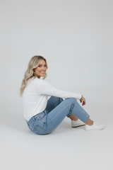 Original Basic White Tee - Long Sleeve