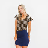 Cocoa Stripe Tee