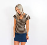 Cocoa Stripe Tee