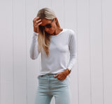 Original Basic White Tee - Long Sleeve