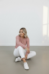 Rib Basic LS - Dusky Pink