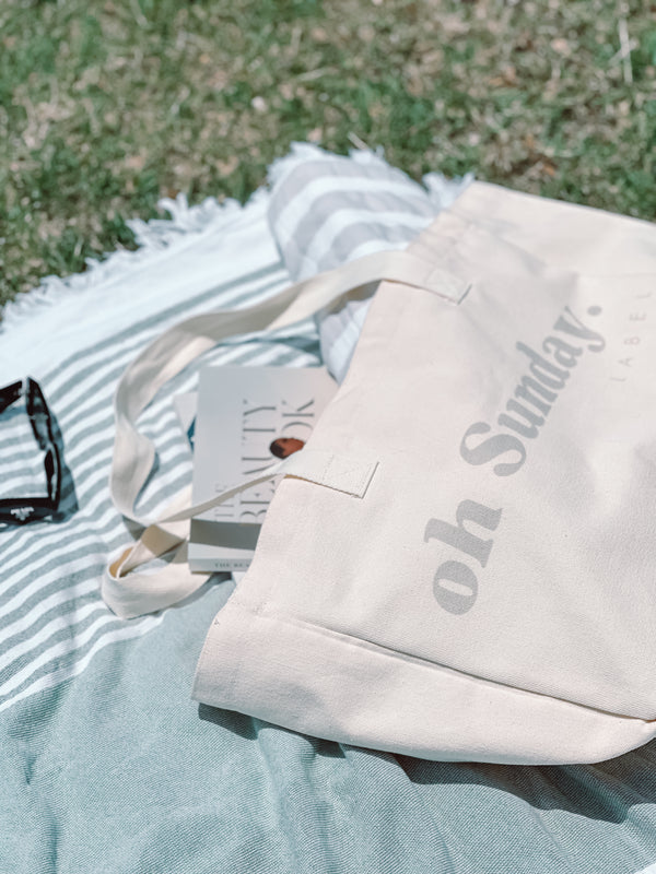 ‘Oh Sunday’ Beach Tote