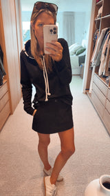 Stripe Contrast Hood - Black