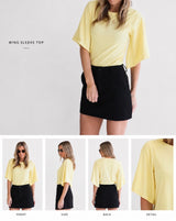Wing Sleeve Top – Butter Yellow