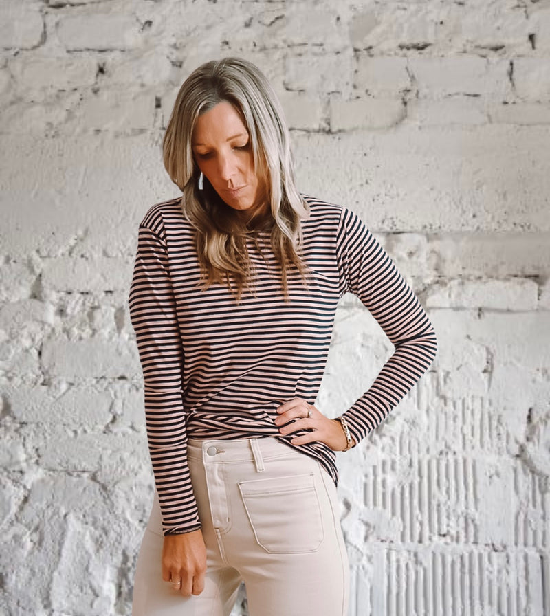 Rouge Stripe Top