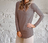 Rouge Stripe Top