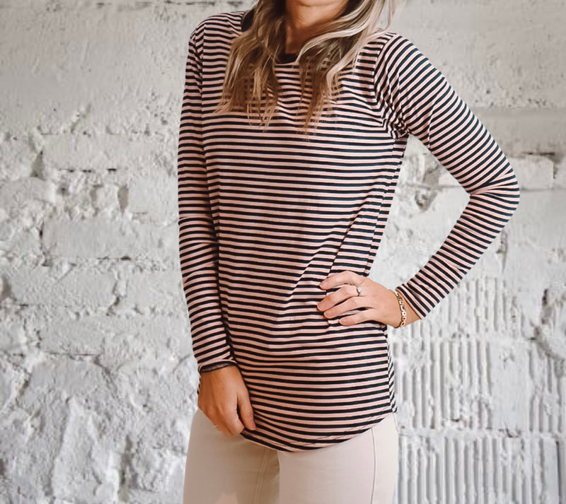 Rouge Stripe Top