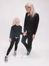 Rib Lounge Slouchies - Black