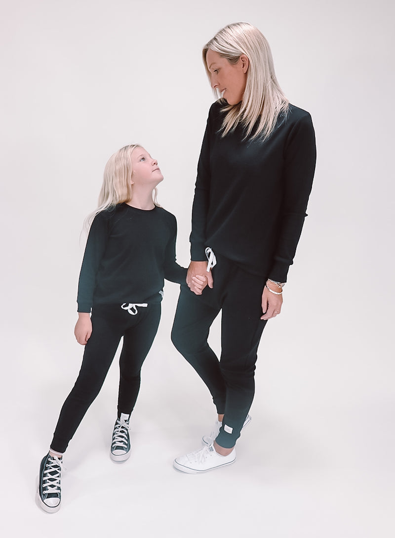 Rib Lounge Slouchies - Black