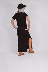 Black Tee  Maxi Dress
