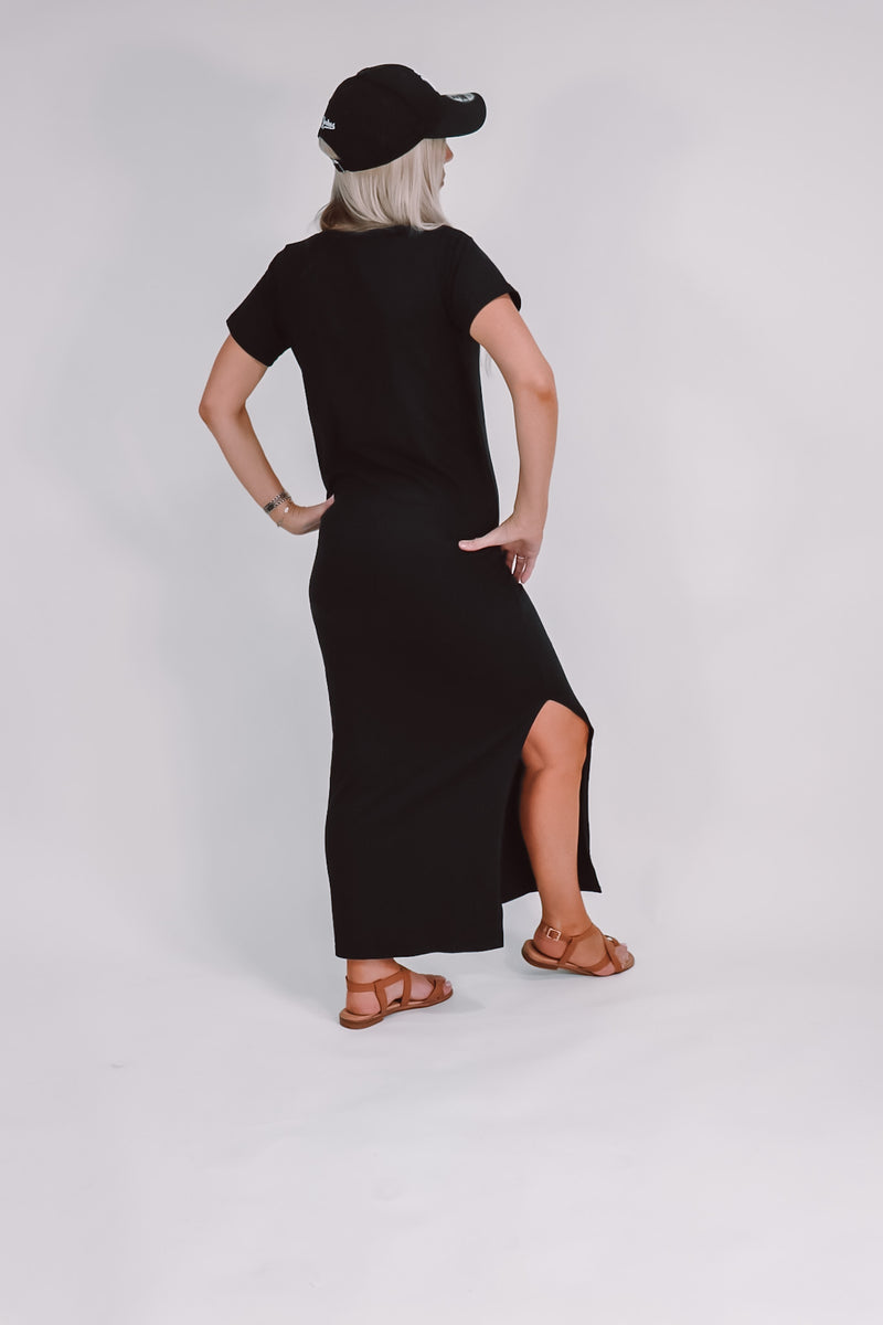 Black Tee  Maxi Dress