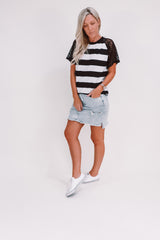Stripe Lace Tee