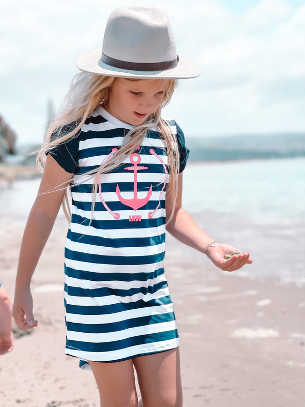 Kids LKW Anchor Dress - Navy