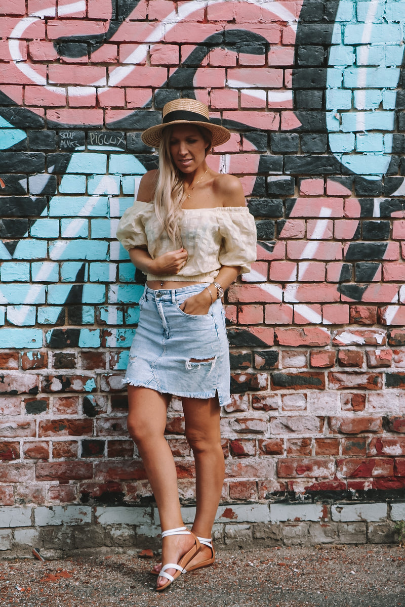 Lemon Linen Crop