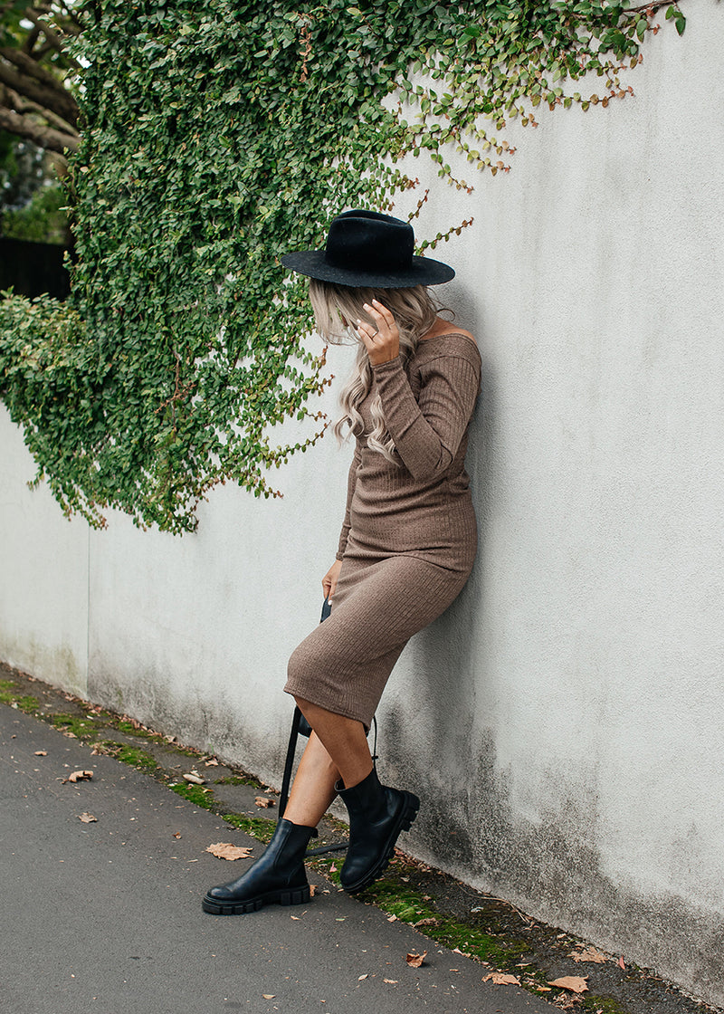 New York Knit Dress - Cocoa