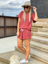 Paprika Linen Tee
