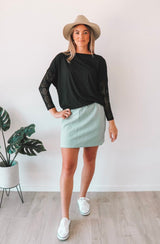 Sage Linen Skirt